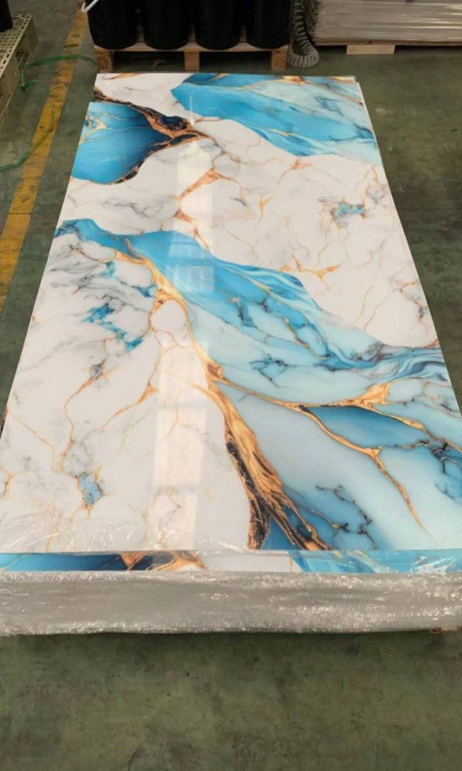 New designs of uv board (Category: Home Improvement Tools & Accessories) located in Manila. Submitted by brightstar.b55721 (Listing ID 1438340811, Image 2). Description: New designs of uv board size: 4x8feet cash on deliver delivery is shoulder by buyer discription: This item features a luxurious marble-inspired design with elegant gray and white textures accented by striking gold vein patterns. The glossy finish gives it a premium and sophistica