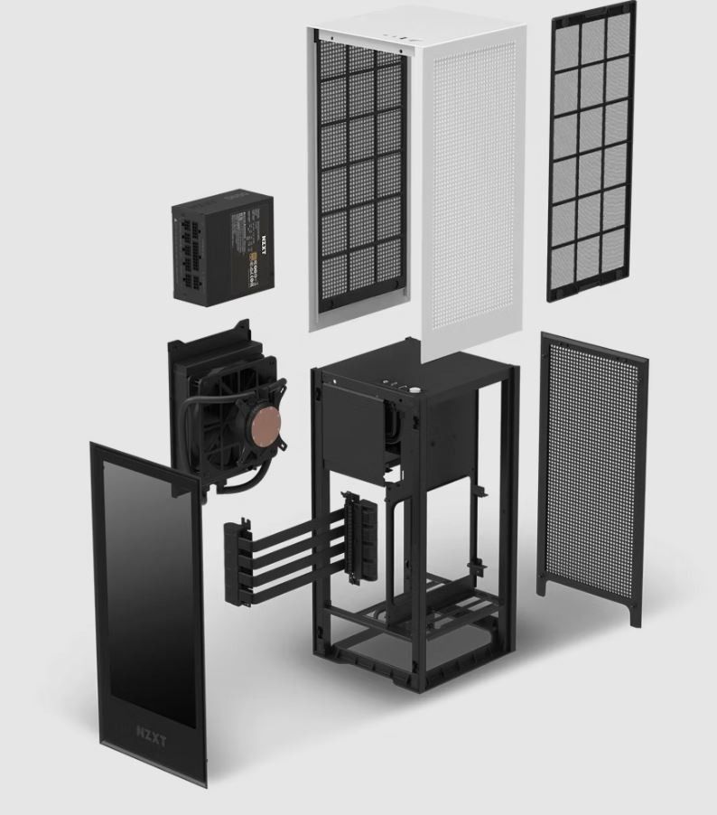 NZXT H1 Mini-ITX Matte White Computer pc Case v1456742682556508162