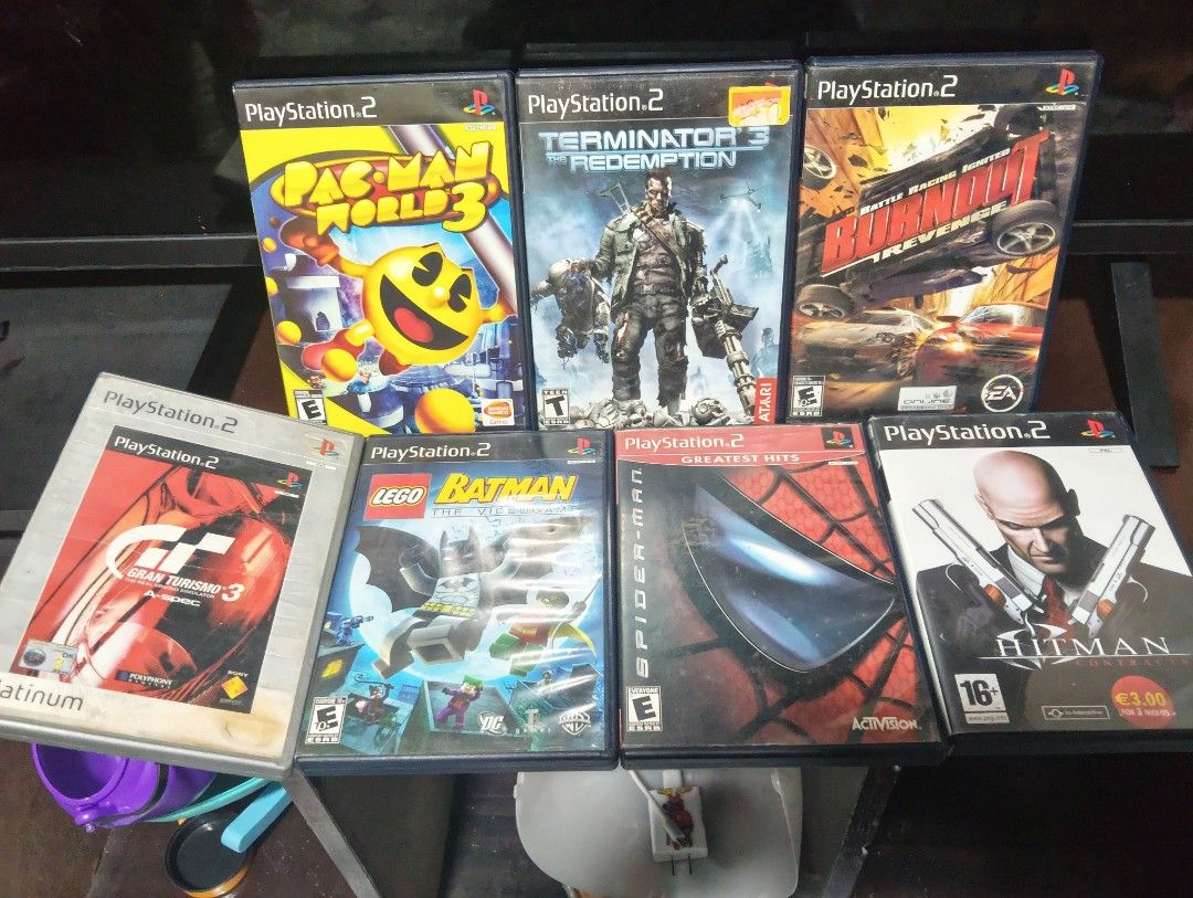 ps2 games for sale (Category: PlayStation) located in Caloocan City. Submitted by jbfuenzalida27 (Listing ID 1438426921, Image 1). Description: ps3 games Tested and working Spiderman (Ntsc uc)-300 Burnout revenge (Ntsc uc)- 300 Pacman world 3 (Ntsc uc)- 300 Gran Turismo 3 (Pal)- 250 Hitman contracts (Pal)- 350 Terminator 3 redemption (Ntsc uc)- 350 Batman Lego (Ntsc uc)- 250 Meetup: c3 caloocan or pick up.