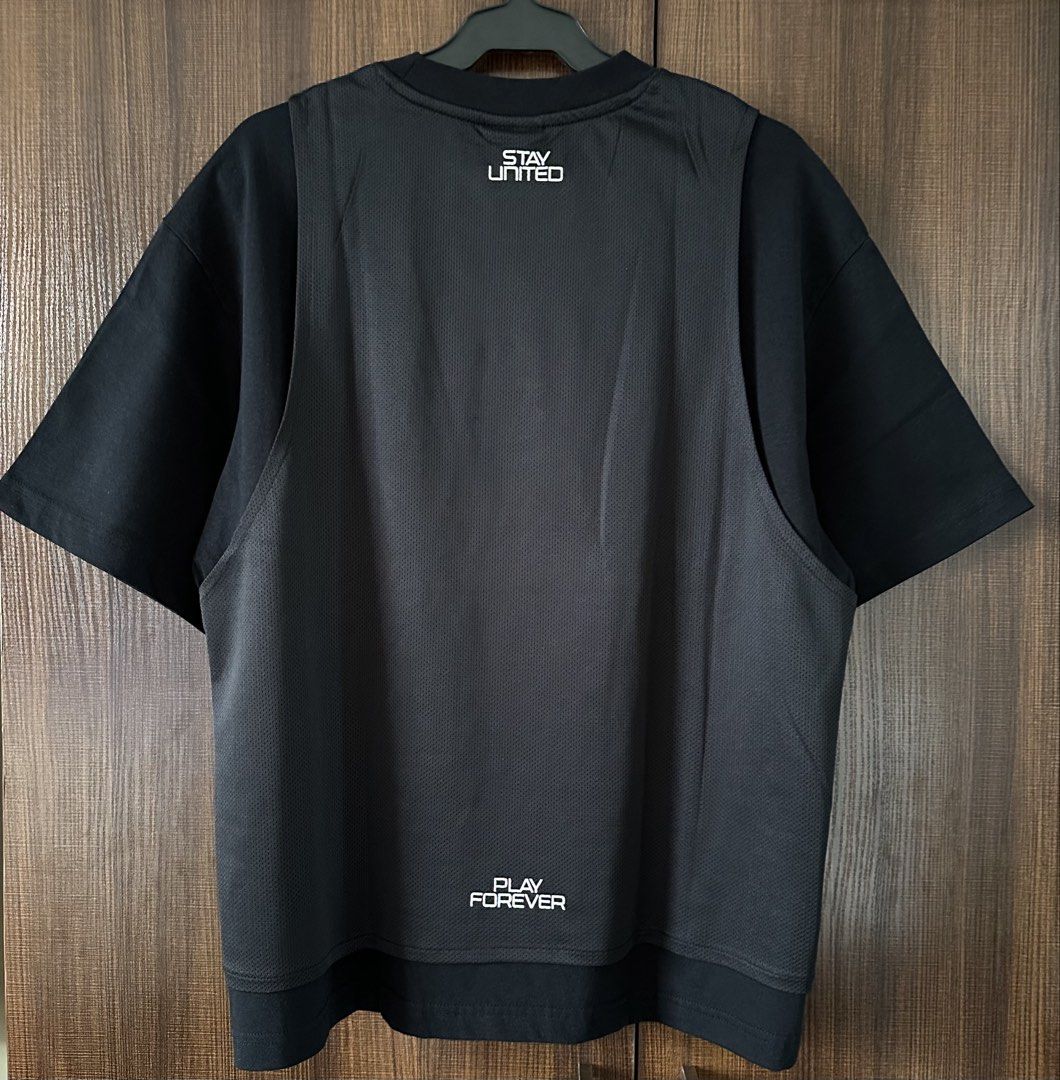 Pull & bear stwd shirt for men / Black shirt (Category: Tshirts & Polo Shirts ) located in Mandaluyong City. Submitted by brandsforless.ph (Listing ID 1438335892, Image 2). Description: •Brand new • Pull&Bear STWD 2-in-1 Layered Basketball Mesh T-Shirt • With tags • Men’s shirt • Color: Black • Small • Chest: 45inches • Length: 26.5inches • Material : 100% Polyester outer mesh layer, 100% short sleever shirt • Original Pull & bear Brand • Please 