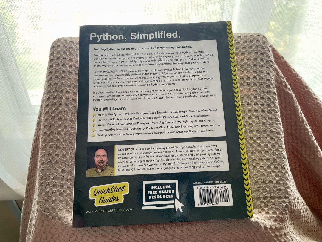 Python QuickStart Guide (Category: Textbooks) located in Kota Tinggi. Submitted by stmariam (Listing ID 1438310778, Image 3). Description: .