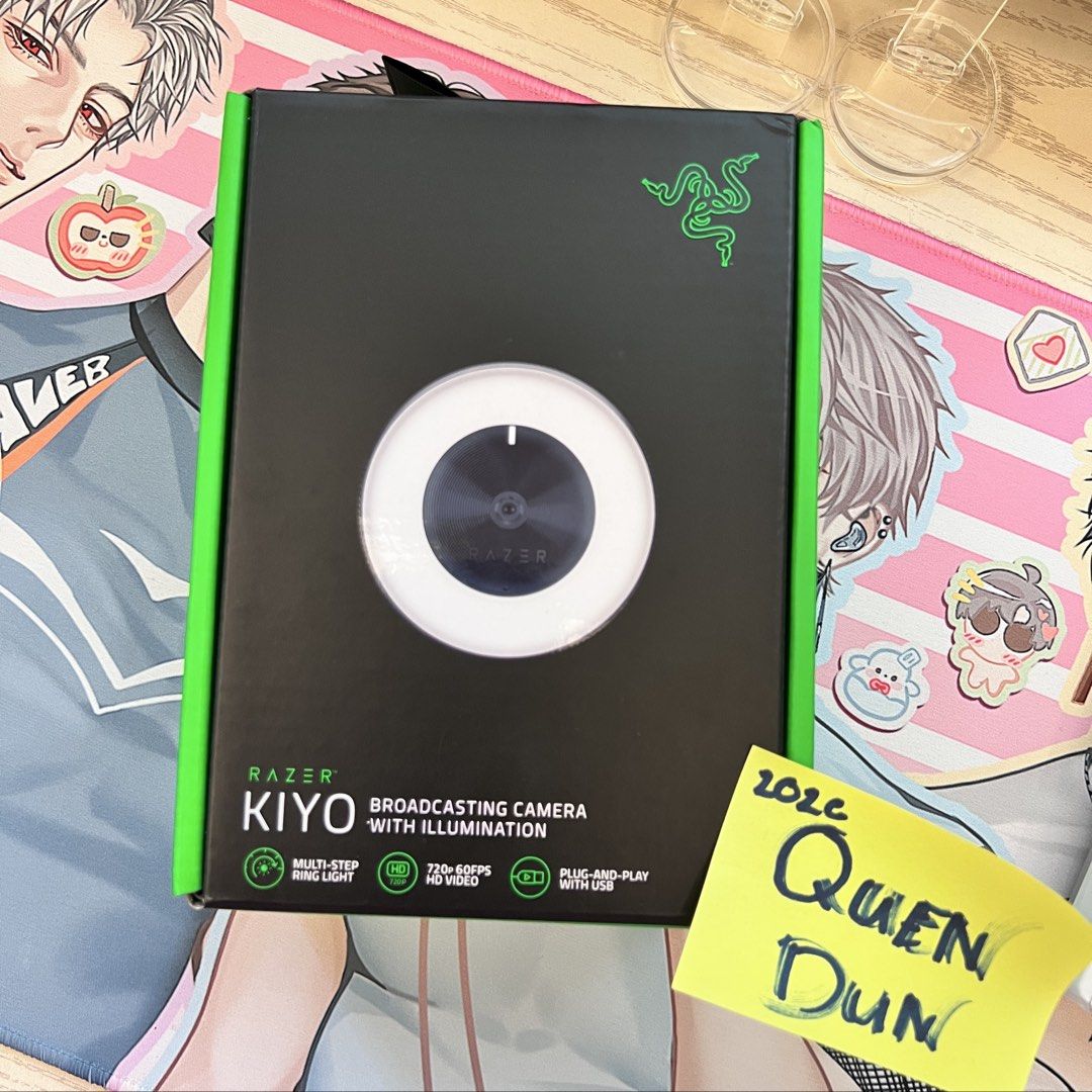 Razer Kiyo Broadcasting Camera with Illumination (Category: Webcams) located in Baguio. Submitted by dunzymon (Listing ID 1438380008, Image 2). Description: - Razer Kiyo broadcasting camera - Video Recording: 720p at 60FPS and 1080p at 30FPS - Plug-and-play USB connection - Includes: Camera and USB cable - Ring light is adjustable (brightness adjustable) - Condition: Used barely. Film still on light ring. - bought from datablitz. OG price is 3k+ 