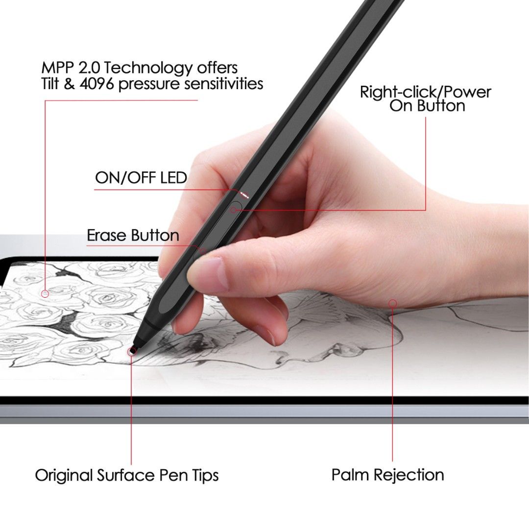 Renaisser Raphael 520 Stylus Pen for Microsoft Surface456425952731484161