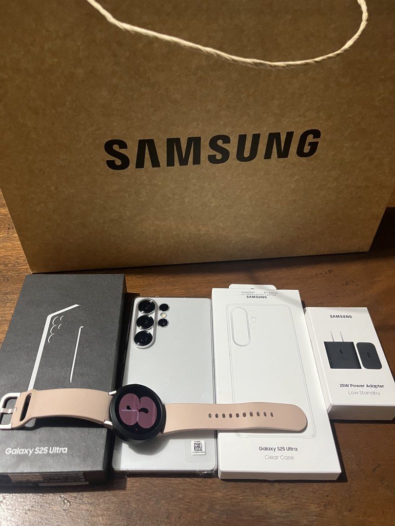 S25 Ultra 256gb with free earbuds (Category: Samsung) located in Manila. Submitted by pmcloset (Listing ID 1438447270, Image 1). Description: with box same imei bought for 84,990 still with receipt from samsung store with free unused orange case (not yet on photo) watch and clear case not included. .