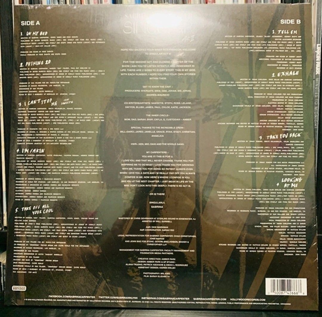 Sabrina Carpenter - Singular Act 2 (Category: CDs & DVDs) located in Manila. Submitted by jhenaloymerchandise (Listing ID 1438485265, Image 2). Description: Sabrina Carpenter - Singular Act 2.