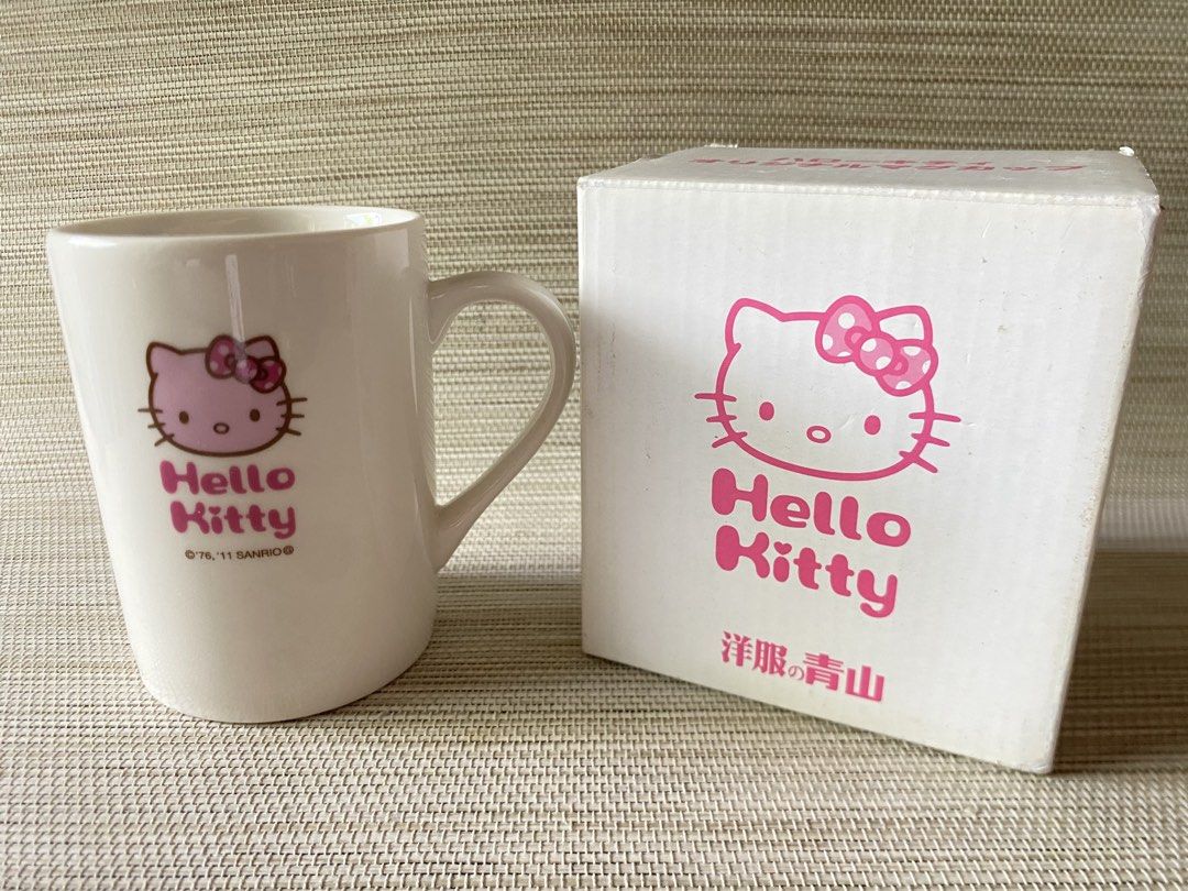 Sanrio Hello Kitty Ceramic Mug Brand New (Category: Coffee & Tea Tableware) located in Davao. Submitted by shauitoys2019 (Listing ID 1438478773, Image 1). Description: White mug HK 300 50th anniv mug 350 Brand new with box From sanrio japan.