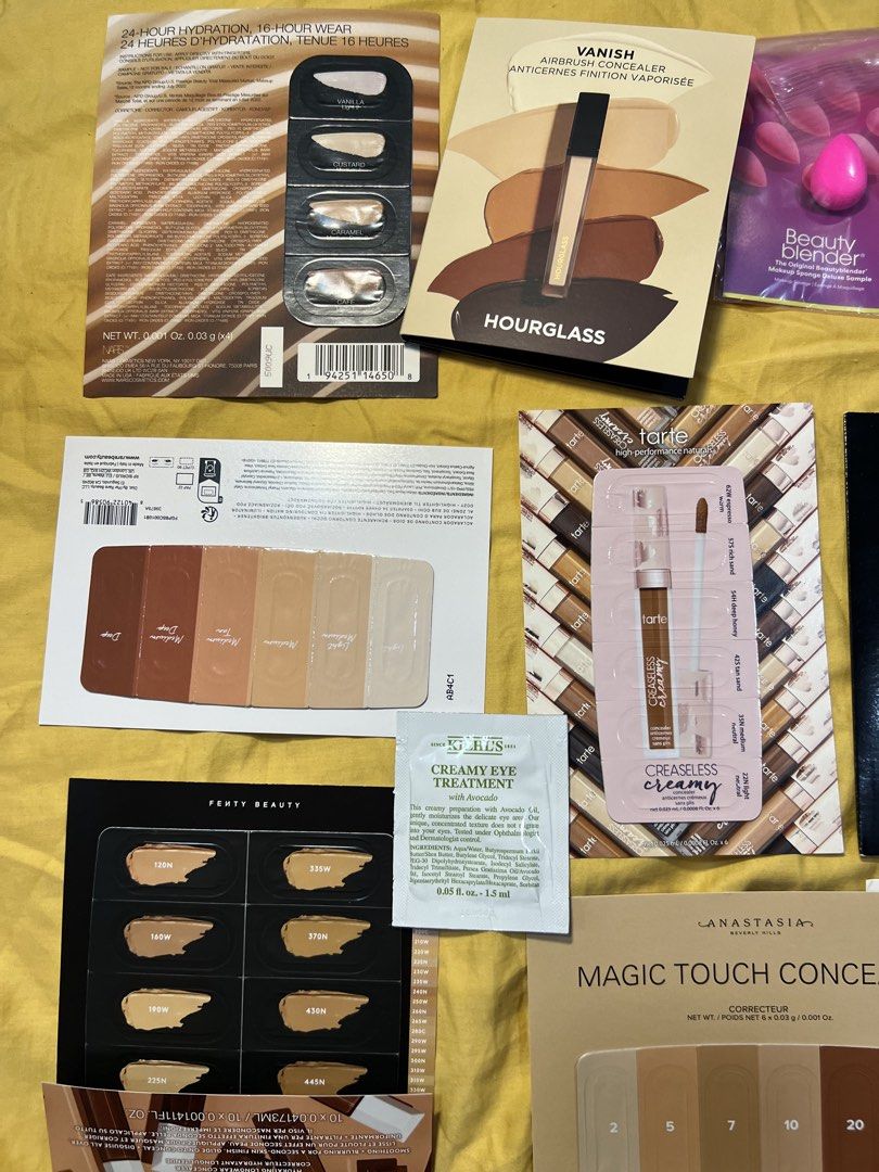 Sephora Concealer Samples Make-up (Category: Makeup) located in Paranaque City. Submitted by guevssss (Listing ID 1438314152, Image 3). Description: - Concealer sample set - Brand new, never used any of the samples - Brands include: Hourglass, Tarte, Fenty Beauty, Anastasia Beverly Hills, Giorgio Armani, Danessa Myricks - Includes mine Beauty Blender - from Sephora US.