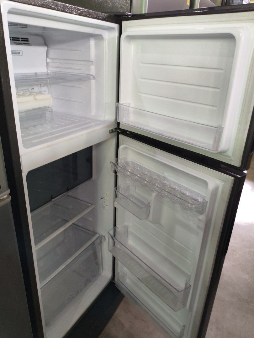 Sharp Two-Door Refrigerator with J-Tech Inverter (Category: Refrigerators and Freezers) located in Manila. Submitted by hmrgrace5. (Listing ID 1438347448, Image 1). Description: - Sharp two-door refrigerator - J-Tech Inverter technology - Stainless steel finish - Multiple shelves and door compartments - Built-in ice maker - Clean and well-maintained interior.