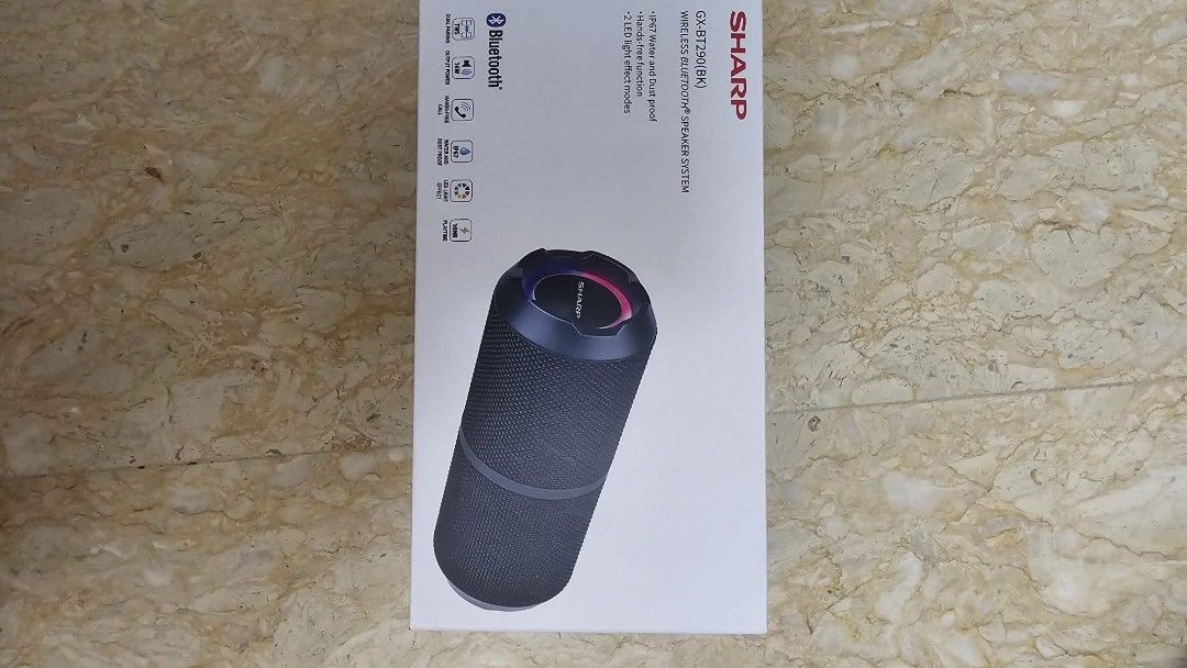 Sharp wireless bluetooth speaker (Category: Soundbars, Speakers & Amplifiers) located in Singapore. Submitted by casablancaa (Listing ID 1438339674, Image 3). Description: Sharp GX-BT290(BK). New.