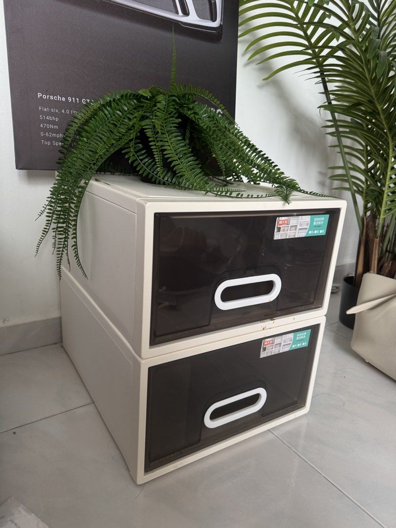 Stackable Storage Drawer - 2 Tier, Furniture & Home Living, Home ...