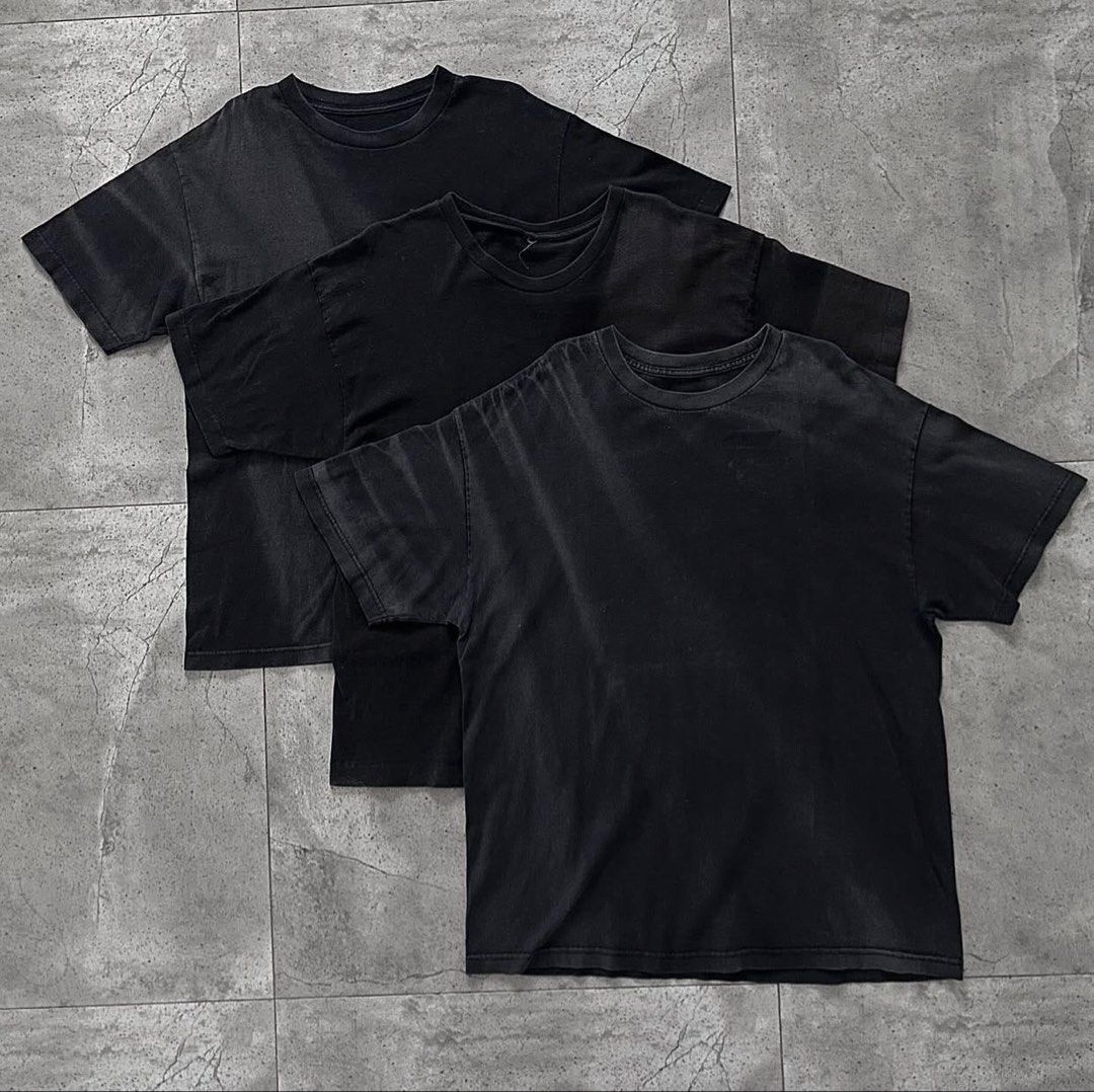 Sunfaded Heavy Cotton shirt (Category: Tshirts & Polo Shirts ) located in Davao. Submitted by rafoo_ (Listing ID 1438388599, Image 1). Description: got it from deteroited material on ig Top: 19x27 Mid: 20x28 Bot: 24x30.