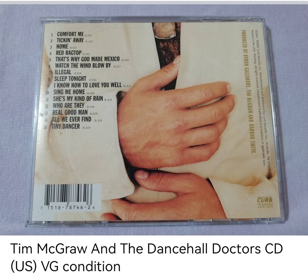 Tim McGraw And The Dancehall Doctors CD (unsealed) (Category: CDs & DVDs) located in Dangcagan. Submitted by cd_haven5 (Listing ID 1438422030, Image 2). Description: #FORSALE #FORSALE #FORSALE #Authentic #Legit #Original We only sell original items. All items posted are on hand. Please message me for availability of the item/s because the items are also posted on my other online stores. All items are imported unless stated PH. We also accept Pre-