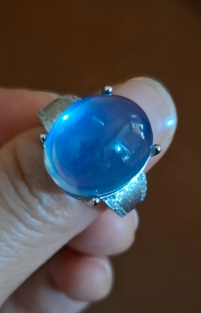 Top Quality Natural Aquamarine s925 Ring (Category: Rings) located in Baguio. Submitted by marinel.caranto (Listing ID 1438360467, Image 2). Description: this is top quality natural aquamarine in s925 setting with marking adjustable size super nice 5,700.00 pawnable narin po ang silver sa mga selected pawnshop😊.