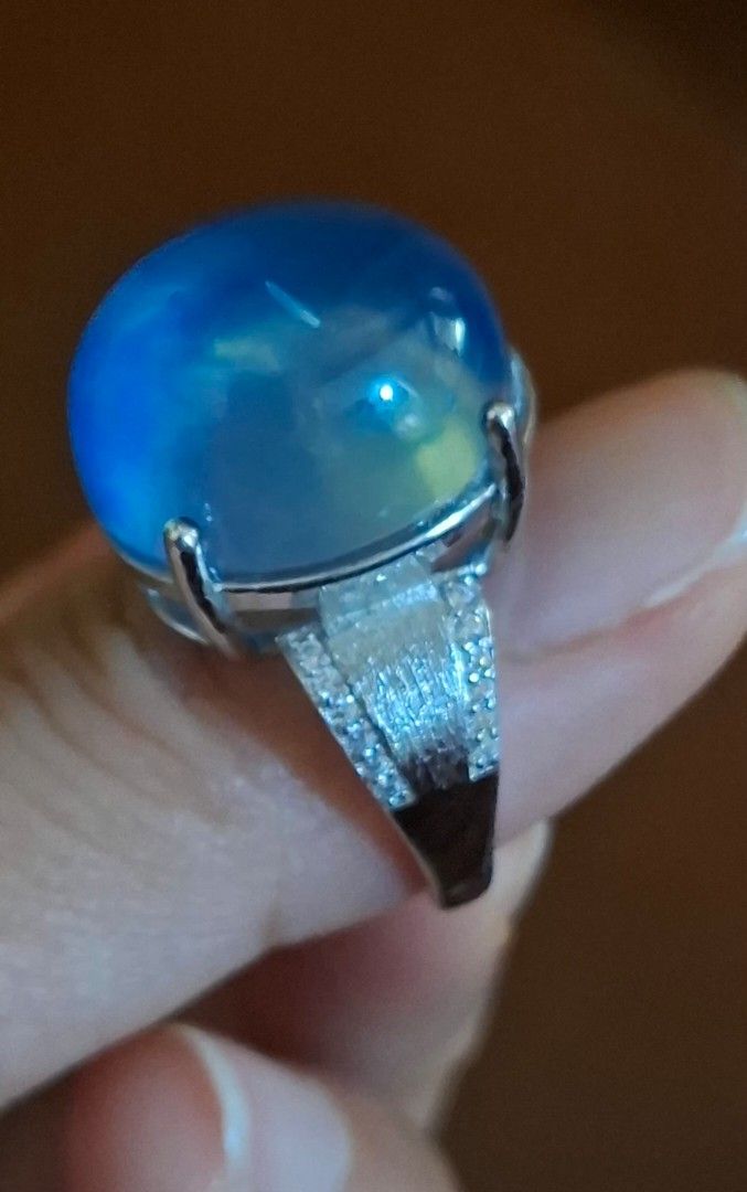 Top Quality Natural Aquamarine s925 Ring (Category: Rings) located in Baguio. Submitted by marinel.caranto (Listing ID 1438360467, Image 3). Description: this is top quality natural aquamarine in s925 setting with marking adjustable size super nice 5,700.00 pawnable narin po ang silver sa mga selected pawnshop😊.