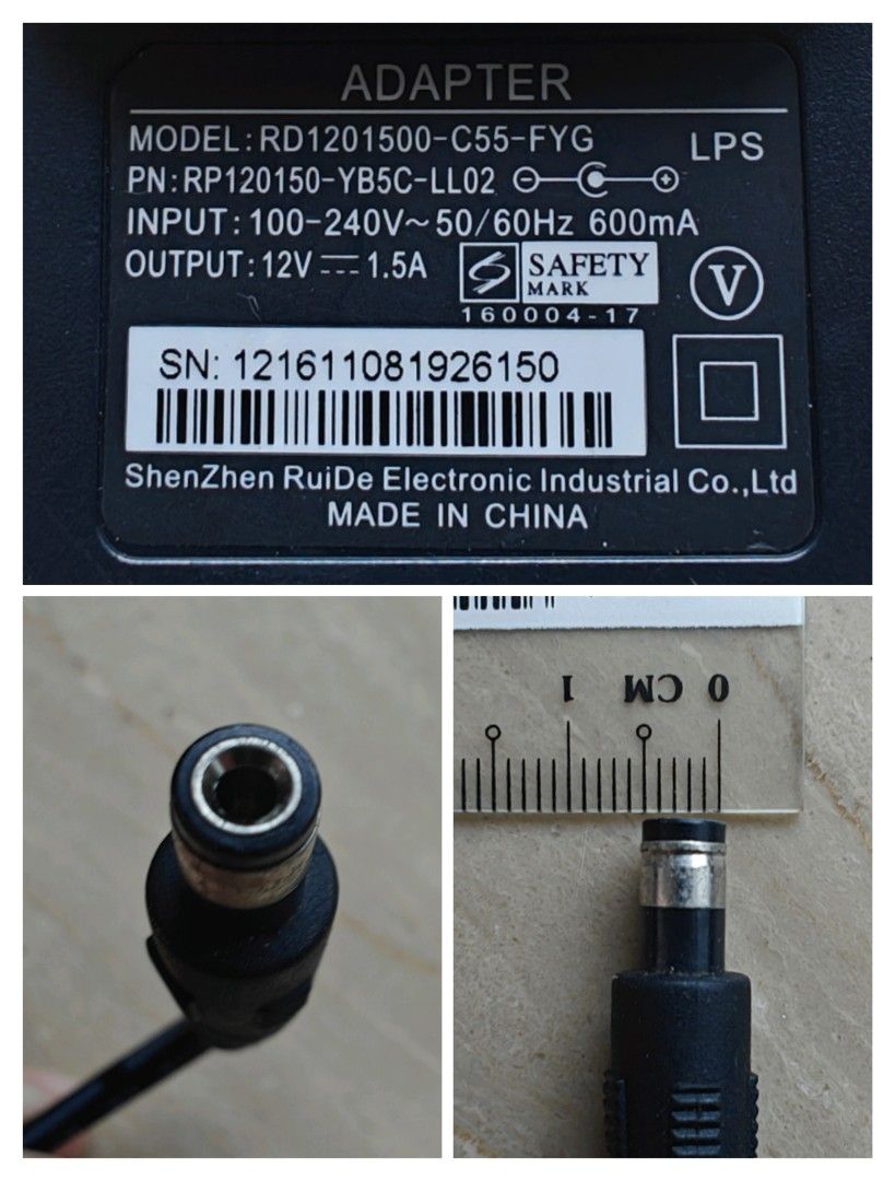 Power Adapter 12V 1.0A/1.5A456499883914055683