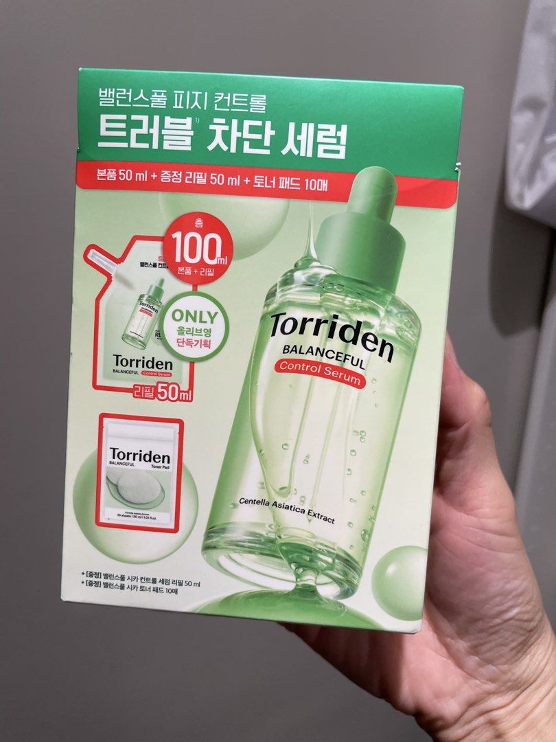 Olive Young x Torriden Balanceful Control Serum Set (Category: Face Care) located in Makati City. Submitted by randombloggingstuff (Listing ID 1438423944, Image 1). Description: RFS- this was a gift and i dont want it Selling low kaysa magexpire pa sa house This is a Torriden Balanceful Cica Control Serum special set, which includes a 50ml serum, a 50ml refill (same serum), and 10 toner pads Guaranteed authentic from Korea.