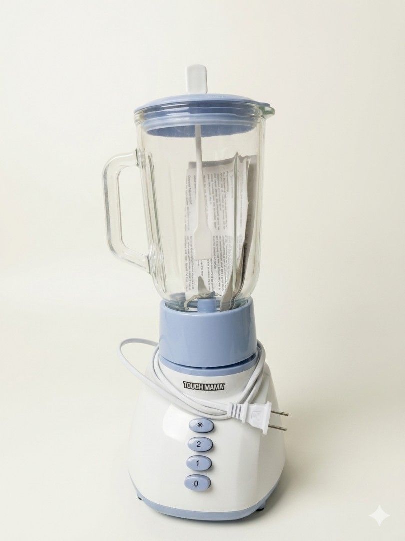 Tough Mama 1.2L Glass Blender (Category: Juicers, Blenders & Grinders) located in Quezon City. Submitted by thrift_ph (Listing ID 1438443442, Image 1). Description: Tough Mama 1.2L Glass blender In perfect condition .