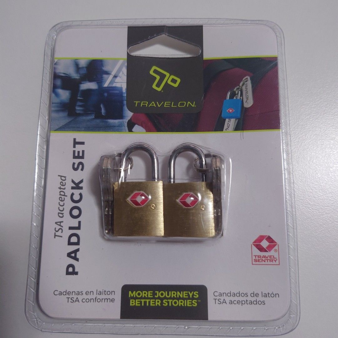 Travelon TSA Padlock Set (Category: Other Security Devices) located in Makati City. Submitted by ppomidyar (Listing ID 1438370956, Image 1). Description: this is brand new. I have Two sets. Each set is two locks. so total of 4 locks.