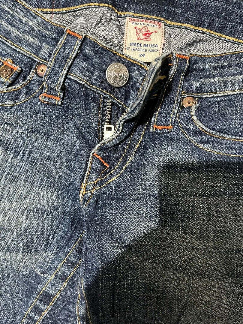 True Religion Jeans - Size 24 (Category: Jeans) located in Zamboanga. Submitted by archivist_ (Listing ID 1438467695, Image 3). Description: - Authentic True Religion jeans - Classic blue wash - Signature True Religion stitching - Button and zipper closure - Size: 24 - Made in USA.