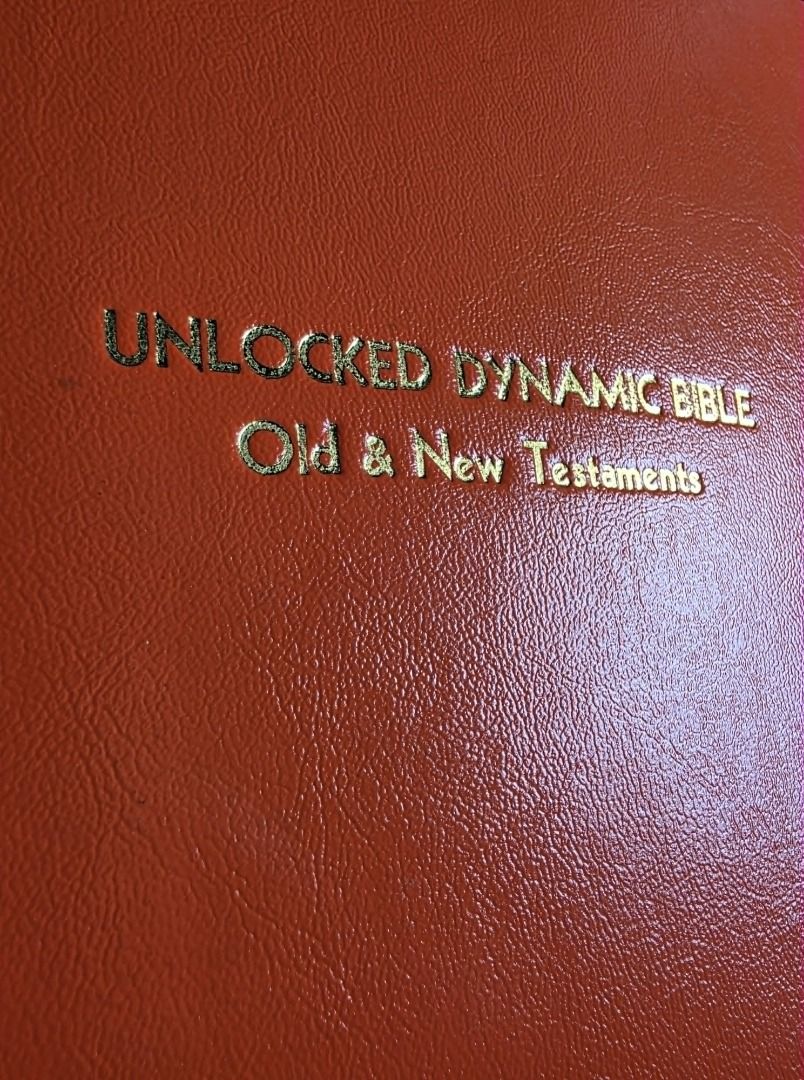 UNLOCKED DYNAMIC BIBLE (Old and New Testaments) (Category: Religion Books) located in Quezon City. Submitted by marklamsen (Listing ID 1438363414, Image 1). Description: For Sale (via PRE-ORDER) - UNLOCKED DYNAMIC BIBLE (Old and New Testaments) An English translation of the Holy Bible designed for functional clarity In brand new hardbound orange cover copy Giant but handy size with large print (for easier reading) Popular for the use of 1 Cor. 5: