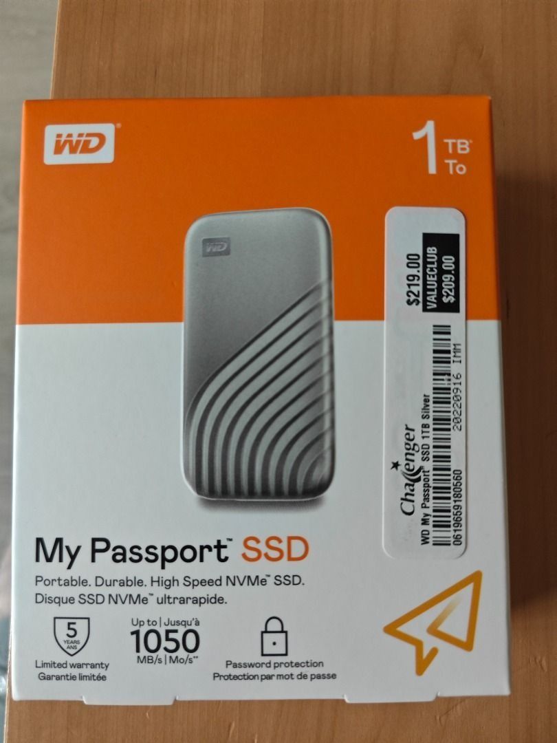 WD My Passport SSD 1TB Silver456645975790080000
