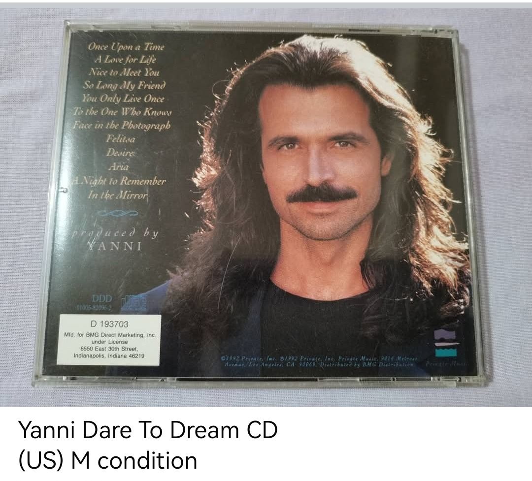Yanni Dare To Dream CD (unsealed) (Category: CDs & DVDs) located in Dangcagan. Submitted by cd_haven5 (Listing ID 1438439396, Image 2). Description: #FORSALE #FORSALE #FORSALE #Authentic #Legit #Original We only sell original items. All items posted are on hand. Please message me for availability of the item/s because the items are also posted on my other online stores. All items are imported unless stated PH. We also accept Pre-orders. Payment M
