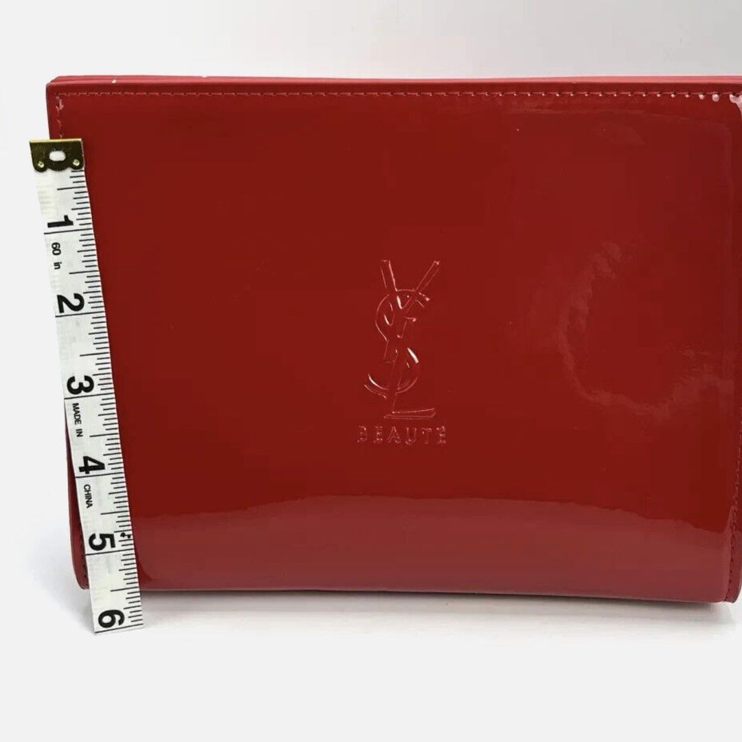 YSL Beauty Red Shiny Makeup Pouch/Clutch (Category: Clutches) located in Paranaque City. Submitted by accentsph (Listing ID 1438463571, Image 3). Description: .