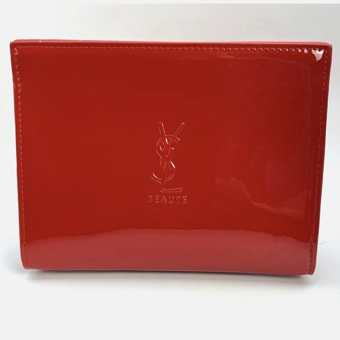 YSL Beauty Red Shiny Makeup Pouch/Clutch (Category: Clutches) located in Paranaque City. Submitted by accentsph (Listing ID 1438463571, Image 1). Description: .