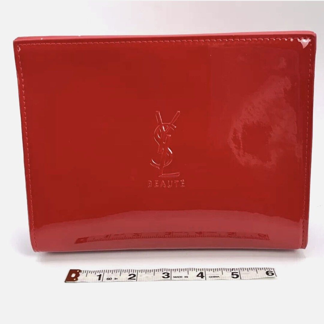 YSL Beauty Red Shiny Makeup Pouch/Clutch (Category: Clutches) located in Paranaque City. Submitted by accentsph (Listing ID 1438463571, Image 2). Description: .