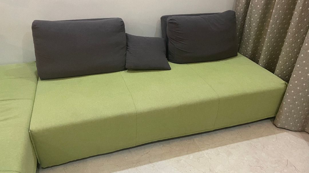 2 Sofas with washable covers + extra cover set (Cosimo) (Category: Sofas) located in Singapore. Submitted by mosyn (Listing ID 1438688184, Image 2). Description: - Two Comfortable 2-seater sofas - Each sofa is 250cm (L) x 100 cm (W) x 40cm (H) - Great for living rooms and entertainment areas - Easy to customize and arrange - The backrests can be moved as you like or completely removed to convert each sofa to a temporary bed. - 2 cover sets availa