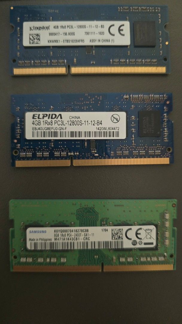 4GB DDR3 and DDR4 RAM Modules457501306813818880