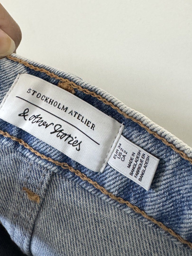 & Other Stories Denim Skirt (Category: Skirts) located in Paranaque City. Submitted by panmakes (Listing ID 1438638396, Image 3). Description: - & Other Stories denim skirt - Classic five-pocket design - Raw hem - Light wash - Flattering fit - Made in Bangladesh - Size: EUR 34 / US 2 / CA 2 - Versatile for casual wear.