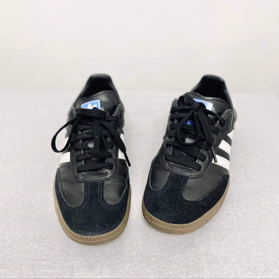 Adidas Samba Black (Category: Sneakers) located in Makati City. Submitted by aideclutter (Listing ID 1438606202, Image 2). Description: • Used only a few times (Definitely, less than 10x) • Size : UK 6 | US 6.5 mens Can fit : UK 6.5 | US 8 womens • No more box • Bought in Adidas Glorietta (Sorry, can’t find receipt anymore) • RFS : Decluttering • Serious buyers only (Please don’t waste my time) • See photos for details • Client shoulders DF .