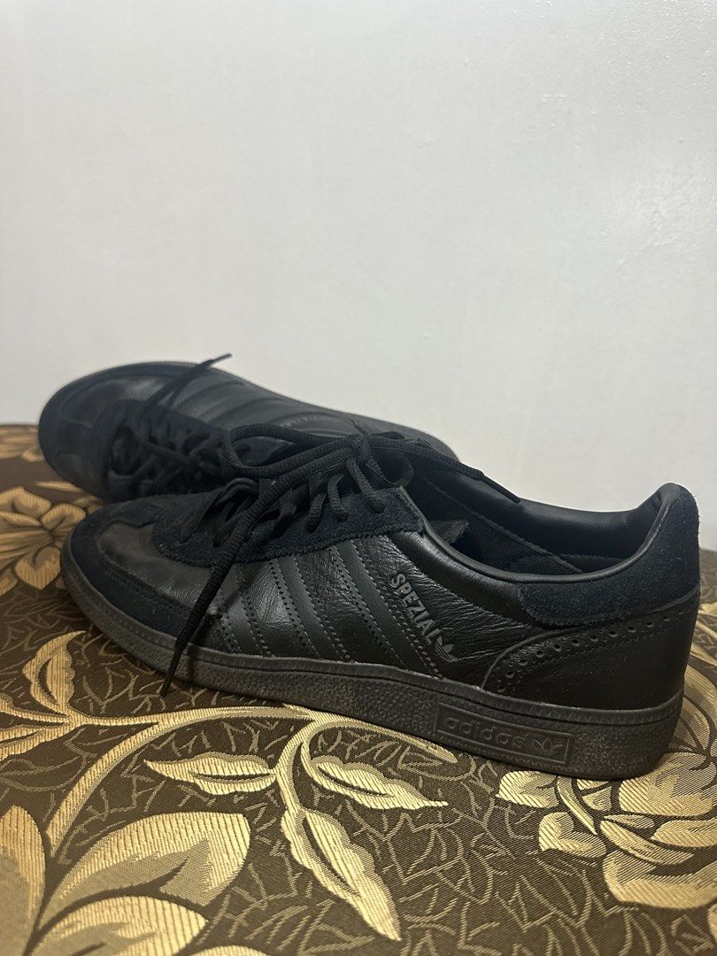 Adidas Spezial Black Sneakers (Category: Sneakers) located in Batangas. Submitted by jim2621 (Listing ID 1438512929, Image 2). Description: - Adidas Spezial sneakers - Color: Black - Features Adidas logo - Upper: Leather and suede - Sole: Black rubber - Closure: Lace-up - Size: 9.5US Used twice only.
