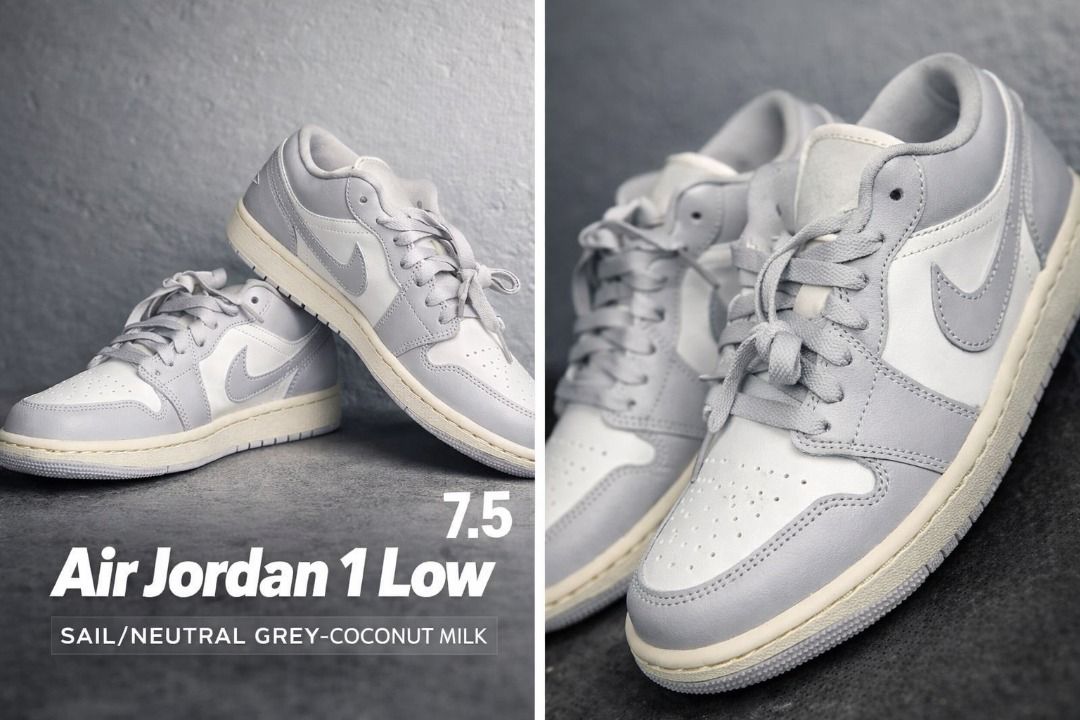 Air Jordan 1 Low AS PACK/INDIVIDUAL (Category: Sneakers) located in Marikina City. Submitted by baesushi (Listing ID 1438660508, Image 3). Description: FOR SALE: Air Jordan 1 Low Pack - Sail/Neutral Grey–Coconut Milk (BNDS) - Midnight Navy (lightly used, like new) Size: 7.5 US Women’s ✅ Authentic, well‑kept pairs ✅ Available individually or as a pack 📦 No receipts & no box — condition guaranteed 📍 Marikina City rfs: need funds/letting go.