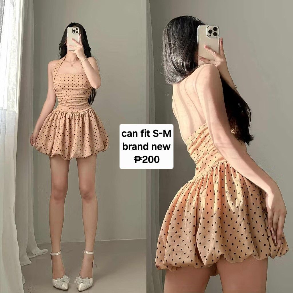 Backless Halter Mini Dress Quality Crepe Fabric (Category: Dresses) located in Manila. Submitted by emceebns (Listing ID 1438579935, Image 1). Description: Backless Halter Mini Dress Quality Crepe Fabric SMALL to MEDIUM Casual.