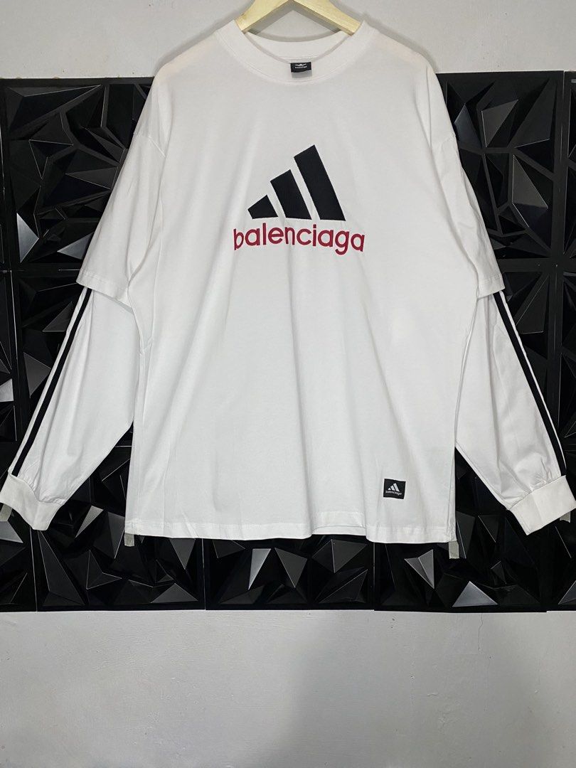 BALENCIAGA COLLAB ADIDAS LONGSLEEVE (Category: Tshirts & Polo Shirts ) located in Bulacan. Submitted by balenciaga_apparel01 (Listing ID 1438501958, Image 1). Description: BALENCIAGA X ADIDAS - 24-25 WIDTH X 30-31 LENGTH - COMPLETE TAGS - EXCELLENT CONDITION LIKE BNEW - NO ISSUE - COLOR RATE 9.8/10 - FREE SHIPPING NATIONWIDE - LOCATION LUZON .