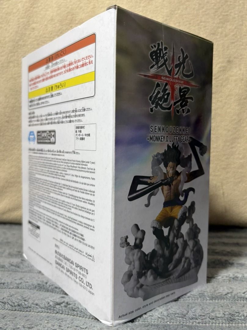 Bandai Banpresto Senkozekkei - One Piece Monkey D Luffy Gear 4 (Category: Toys & Games) located in Calamba. Submitted by chunkyandchooks (Listing ID 1438551149, Image 3). Description: READ!!! We are implementing a NO VIDEO, NO RETURN, NO REFUND policy. Make a video before unboxing the item. About this product Franchise: One Piece Character: Monkey D Luffy Brand: Banpresto Item Height: Approx 15 cm Collection: Senkozekkei .