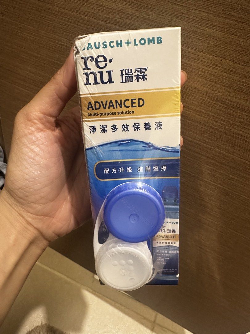 Bausch + Lomb renu ADVANCED Multi-purpose Solution (Category: Face Care) located in Makati City. Submitted by ckfer (Listing ID 1438609149, Image 1). Description: - Bausch + Lomb renu ADVANCED Multi-purpose solution. - Includes solution and lens case. - Designed for contact lenses. - Provides advanced care..