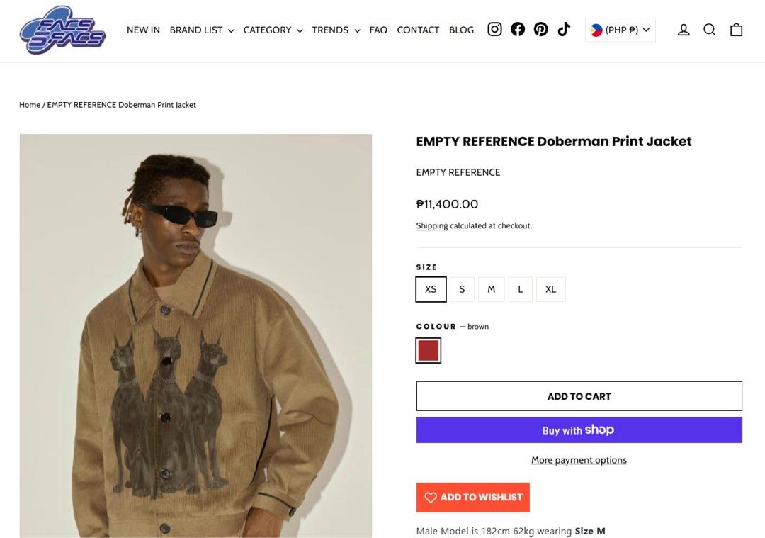 Brown Corduroy Doberman Jacket (Empty Reference) (Category: Coats, Jackets and Outerwear) located in Manila. Submitted by gronte (Listing ID 1438598273, Image 3). Description: Brown Corduroy Jacket with Doberman Print by Empty Reference •can nego price • bought online • never used • no visible flaws fits S-L 23x24 msg for more measurements/details/nego mop: gcash mod: jnt/lalamove (buyer shoulder shipping fees) loc: parañaque/alabang .
