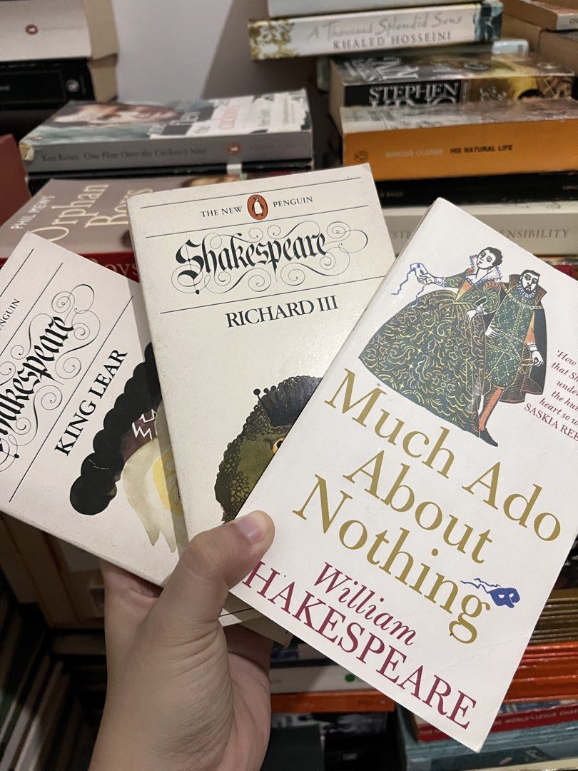 (BUNDLE) Shakespeare Plays - King Lear, Richard III, Much Ado About Nothing (Category: Storybooks) located in Maragondon. Submitted by quilljoylibrary (Listing ID 1438541980, Image 1). Description: - Three Penguin Shakespeare plays: King Lear, Richard III, and Much Ado About Nothing. - Classic Penguin cover designs. - All books are in English. - Ideal for literature lovers and students. - Titles are clearly visible on the spines. - Pages are inta