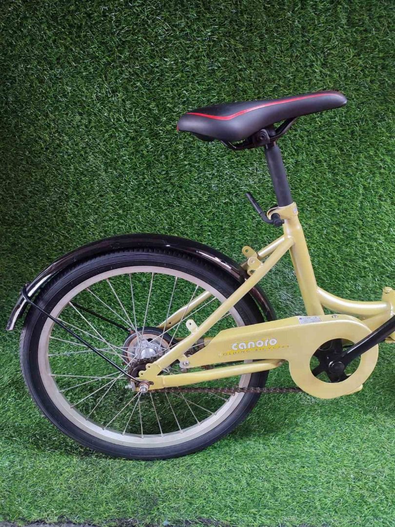 Canoro 20" Folding Bike Japan Surplus (Category: Bicycles) located in Valenzuela. Submitted by haponbikessurplus (Listing ID 1438577108, Image 2). Description: CANORO 20" HIGH TENSILE STEEL FRAME SINGLE SPEED 1 FOLD.