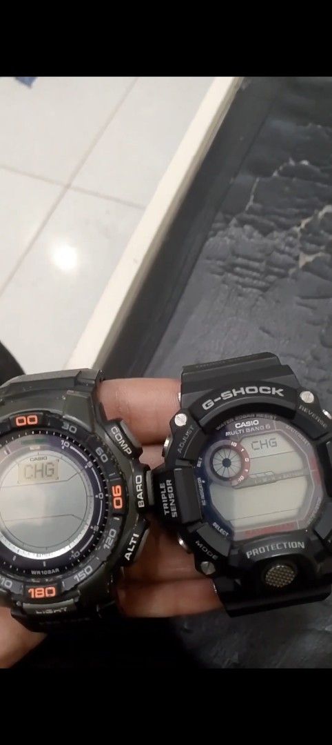 Casio Protrek Watch (Category: Men's Watches) located in Manila. Submitted by epicwind_1bf746 (Listing ID 1438681649, Image 3). Description: - Casio Protrek watch - Digital display - Features: Compass, altimeter, barometer - Stainless steel back - Water resistant - Black band.