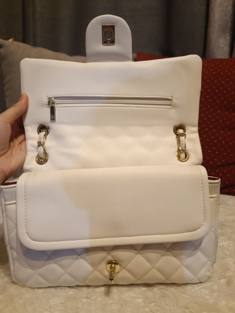 Chanel Shoulder Bag (Category: Luxury Bags & Wallets) located in Manila. Submitted by cherylbrandedbags (Listing ID 1438672973, Image 3). Description: Chanel Small Double Flap Shoulder Bag -color: White -condition: Like new Brand: Chanel Nice price! #chanel #fyp #likenew #buynow.
