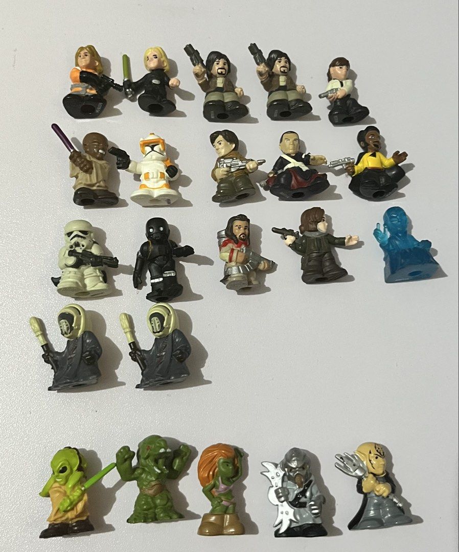 Disney “Star Wars & Star Trek Assorted Minifigs” (By Hasbro) (Category: Toys & Games) located in Quezon City. Submitted by chewlectorsgarage (Listing ID 1438542688, Image 1). Description: Includes 17 Star Wars authentic hasbro minifigs (out of market) and 5 authentic hasbro Star Trek minifigs (out of market) below pic. (100 php each, 2200 php take all)..