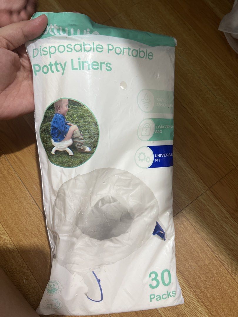 Disposable Portable Potty Liners - 30 Packs (Category: Toilet Training) located in Manila. Submitted by chiiiiing2 (Listing ID 1438604808, Image 1). Description: - 30 disposable potty liners per pack - Universal fit - Leak-proof design - Ideal for travel and outings - Convenient and easy to use.