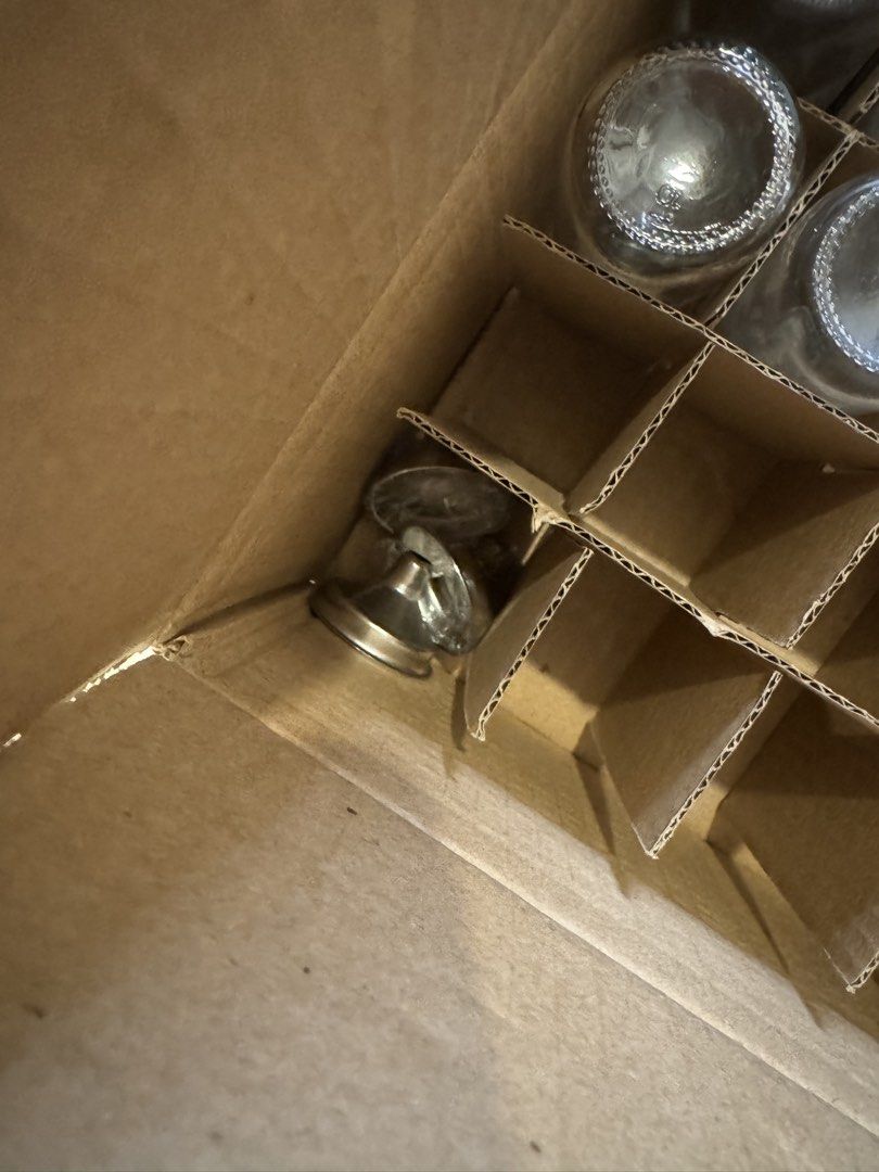 Empty Glass Bottles with Black Caps457453596312217603