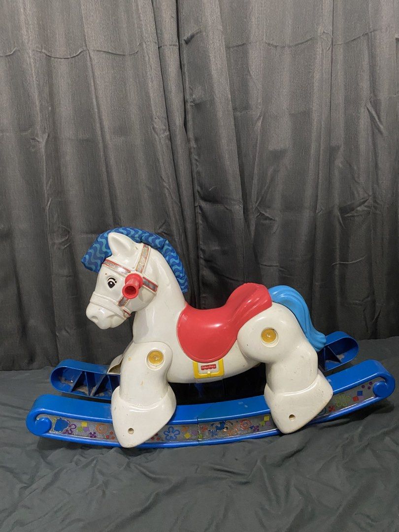 Fisher Price Rocking Horse (Category: Infant Playtime) located in Mandaluyong City. Submitted by aiztyle (Listing ID 1438548174, Image 2). Description: Fisher Price Rocking Horse Note: Music is no longer working 2ndhand market price 2k ++ Selliing LOW! SALE Php1000.00 only.