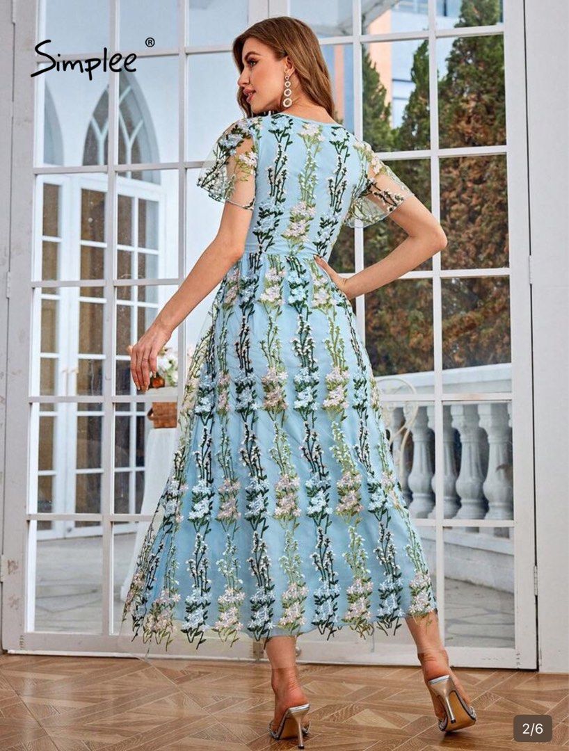 Floral Long Dress (Category: Dresses) located in Rizal. Submitted by decluttermommaa (Listing ID 1438691129, Image 2). Description: Used once lang sa wedding. Price negotiable. .