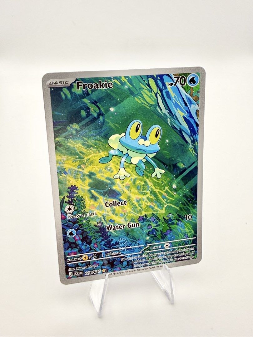 shiny froakie pokemon card Froakie SHINY HOLO RARE card SV11/SV94 SM Hidden Fates Vault 2019 Pokemon Frog